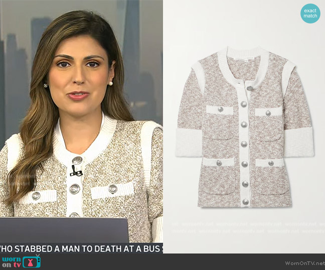 Veronica Beard Kaufman cotton-blend jacket worn by Rama Novini on Today