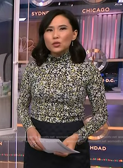 Vicky's floral long sleeve top on NBC News Daily