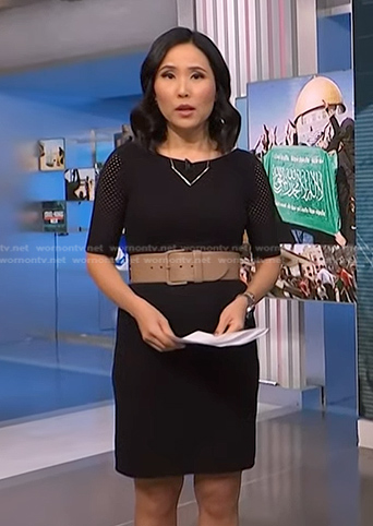 Vicky's black mesh dress on NBC News Daily