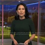 Vicky's green ribbed dress on NBC News Daily