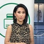 Vicky’s leopard sleeveless top on Today
