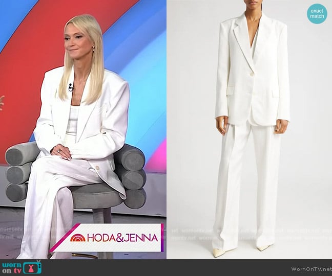 Victoria Beckham Asymmetric Layered Jacket worn by Zanna Roberts on Today