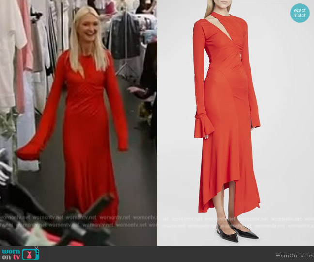 Victoria Beckham Asymmetric Slash Jersey Dress worn by Zanna Roberts on Today