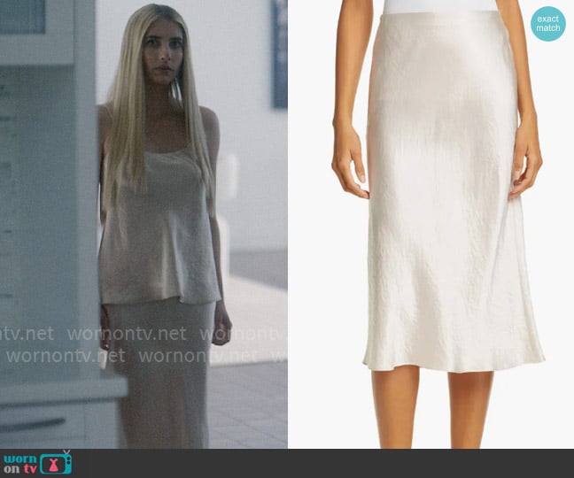 Vince Slip Skirt in Champagne worn by Anna Victoria Alcott (Emma Roberts) on American Horror Story