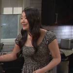 Wendy’s black print smocked mini dress on Days of our Lives