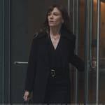 Wendy’s black trench coat on Billions