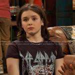 Winnie’s black Def Leppard graphic tee on Bunkd