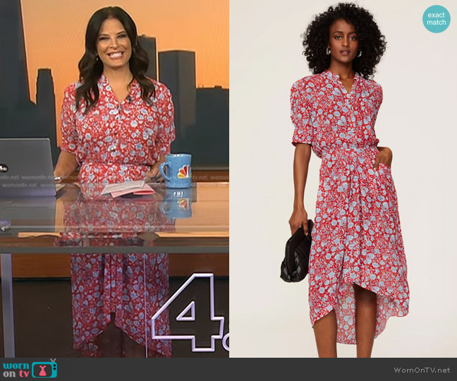 WornOnTV: Darlene’s red floral print dress on Today | Darlene Rodriguez ...