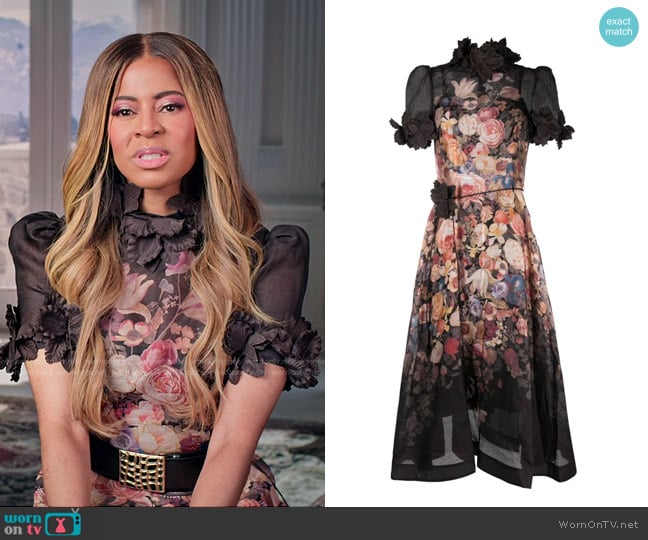 Zimmermann Liftoff Midi Dress worn by Mary Cosby on The Real Housewives of Salt Lake City