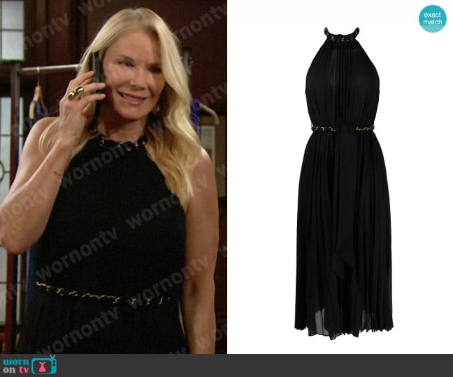 Zimmermann Sunray Pleated Maxi Dress worn by Brooke Logan (Katherine Kelly Lang) on The Bold and the Beautiful