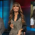 Zuri’s tweed layered mini dress on Access Hollywood