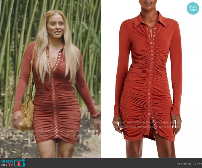 A.L.C. Larsen Ruched Dress worn by Robyn Dixon on The Real Housewives of Potomac