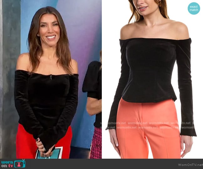 A.L.C. Cassie Top worn by Adrianna Costa on Access Hollywood