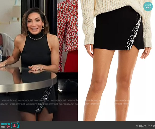 A.L.C. Rylan Embellished Mini Skirt worn by Courtney Lopez on E! News