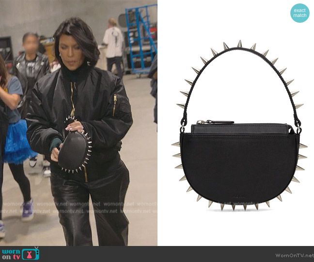 Abrams Abra Black Spikes Carrie Shoulder Bag worn by Kourtney Kardashian (Kourtney Kardashian) on The Kardashians