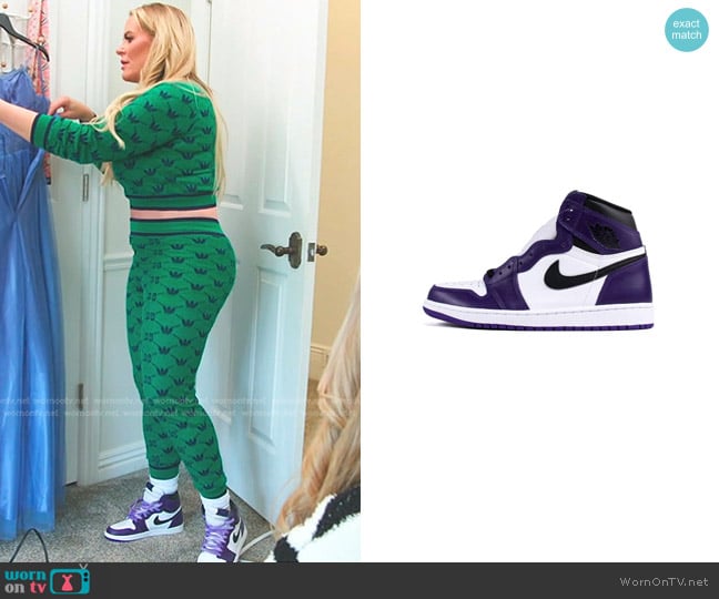 Jordan Air Jordan 1 Retro High OG Sneakers in Court Purple 2.0 worn by Heather Gay on The Real Housewives of Salt Lake City