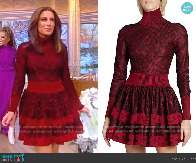 Alaia Ribbed Long-Sleeve Minidress worn by Alyssa Farah Griffin on The View