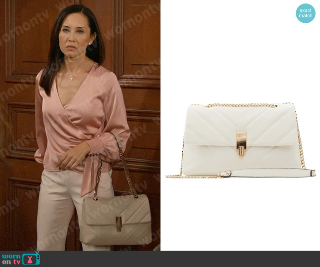 Aldo Rhiladiaax Bag worn by Li Finnegan (Naomi Matsuda) on The Bold and the Beautiful