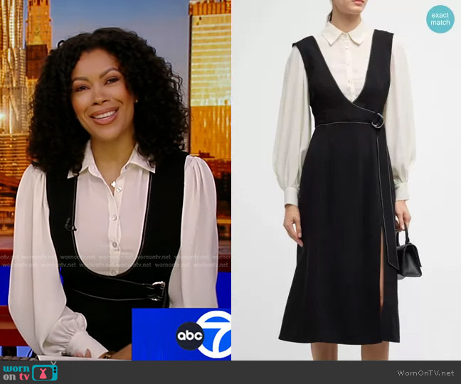 WornOnTV: Shirleen's white blouse and belted wrap dress on Good