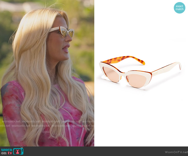   The Ambrosio Retro Cat Eye Sunglasses worn by Emma Hernan on Selling Sunset