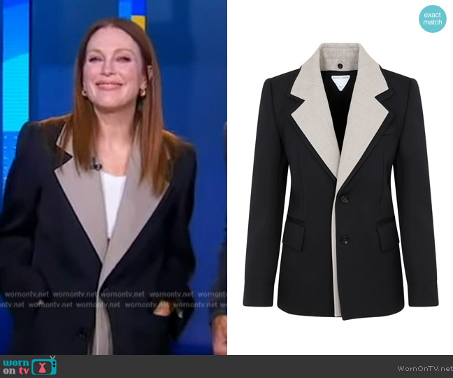 WornOnTV: Julianne Moore’s colorblock blazer on Good Morning America ...