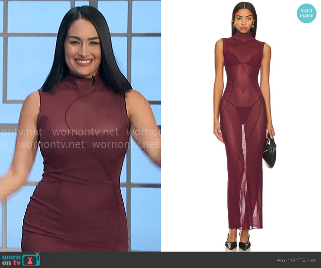 Camila Coelho Lagoon Maxi Dress in Violet worn by Nikki Garcia on The Talk