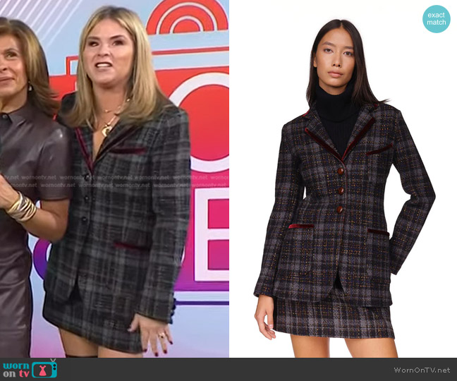 Cara Cara Ross Blazer and Kaya Skirt worn by Jenna Bush Hager on Today