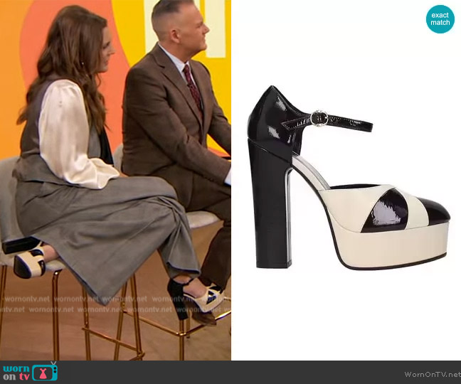 Two tone Mary Jane Heels by Celine worn by Drew Barrymore on The Drew Barrymore Show