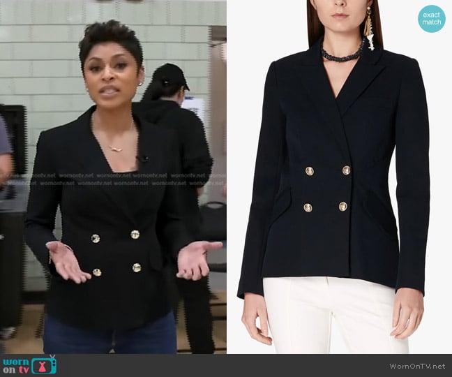 WornOnTV: Jericka’s Black Double Breasted Blazer On CBS Evening News ...