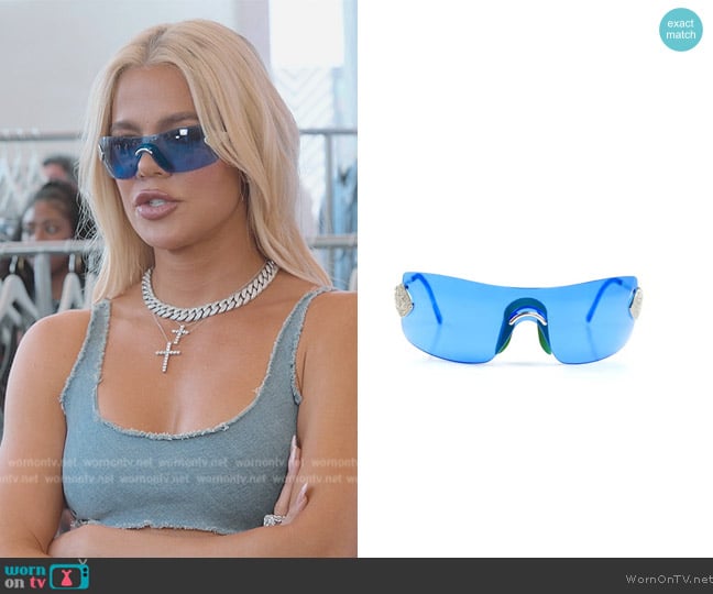 Khloe kardashian store blue sunglasses