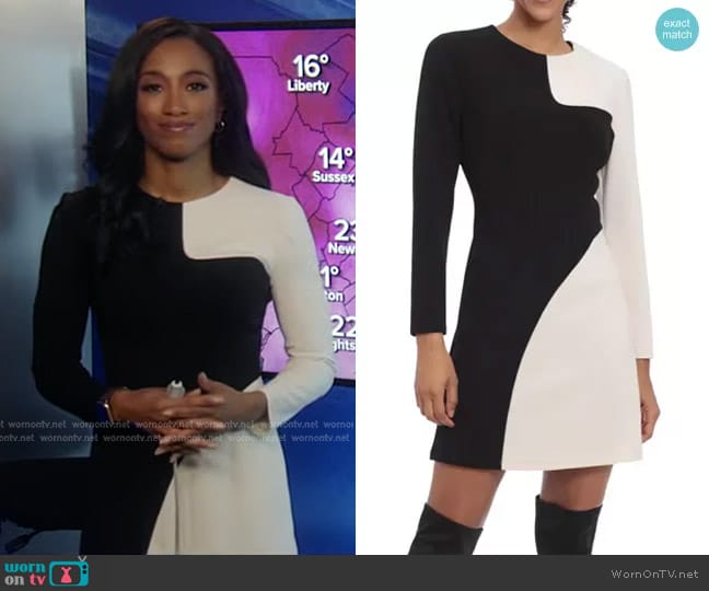 WornOnTV: Brittany’s colorblock dress on Good Morning America ...