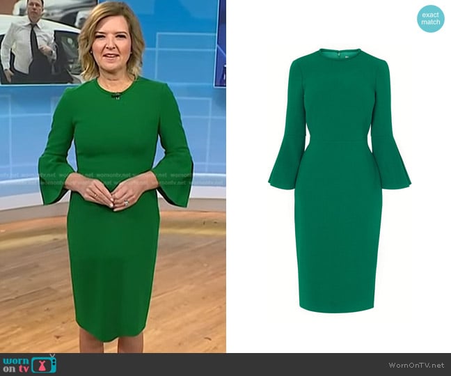 Lk bennett doris green sale dress