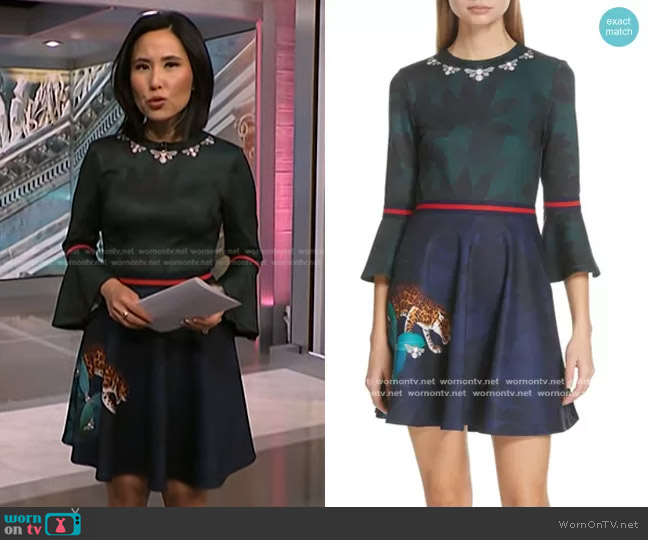 Ted Baker Emileen Floral Minidress worn by Vicky Nguyen on NBC News Daily