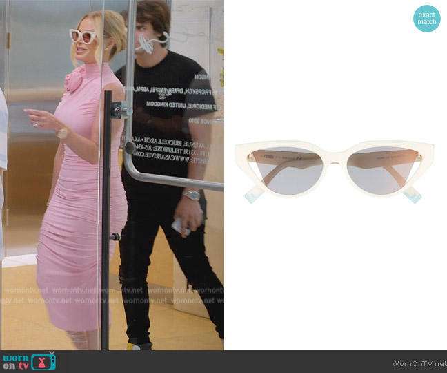 Fendi The Fendi Way 52mm Cat Eye Sunglasses worn by Alexia Echevarria (Alexia Echevarria) on The Real Housewives of Miami