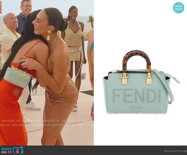 Fendi By The Way Mini Bag in Green worn by Amanza Smith on Selling Sunset