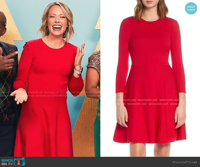 Eliza J Fit & Flare Sweater Dress worn by Dylan Dreyer on Today