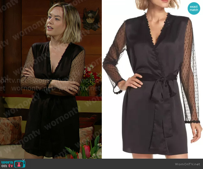 Flora Nikrooz Showstopper Robe worn by Hope Logan (Annika Noelle) on The Bold and the Beautiful