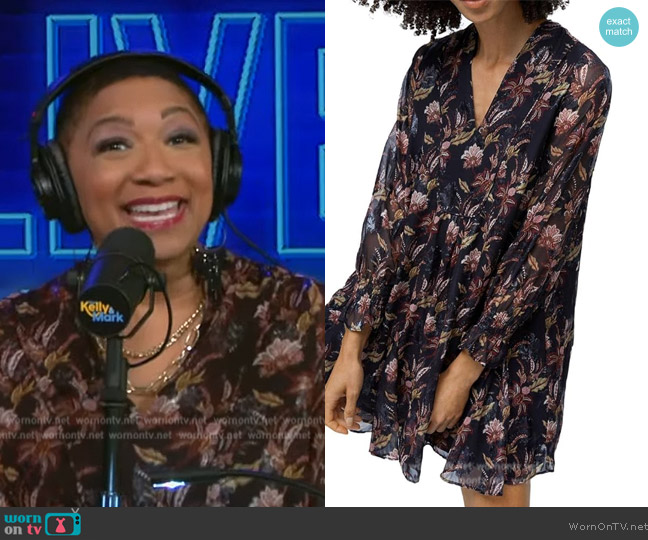 French Connection Desta Coupe Printed Short Mini Dress worn by Deja Vu on Live with Kelly and Mark