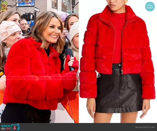 Generation Love Tala Faux Fur Jacket worn by Savannah Guthrie on Today