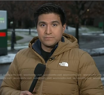 George Solis's beige down jacket on Today