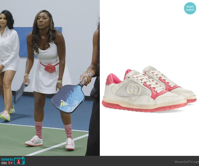 Gucci MAC80 Leather Low-Top Sneakers worn by Wendy Osefo on The Real Housewives of Potomac