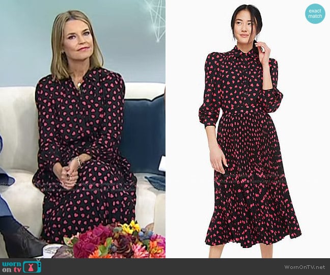 Kate Spade Heartbeat Blouse worn by Savannah Guthrie on Today