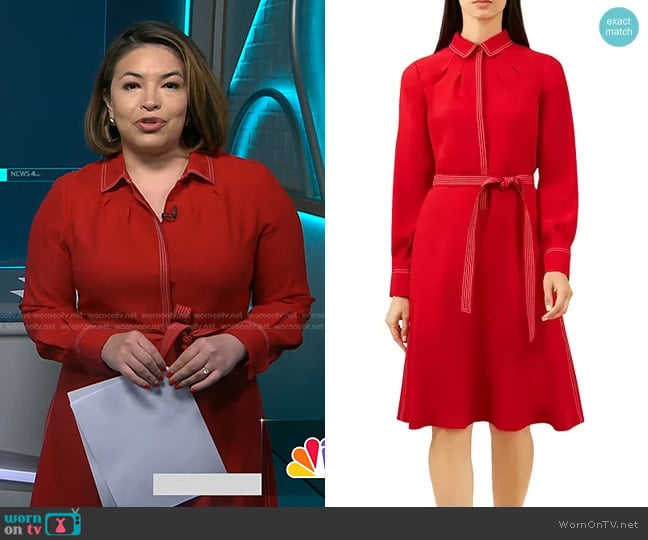 Hobbs Nancy Shirt Dress worn by Gilma Avalos on NBC News Daily