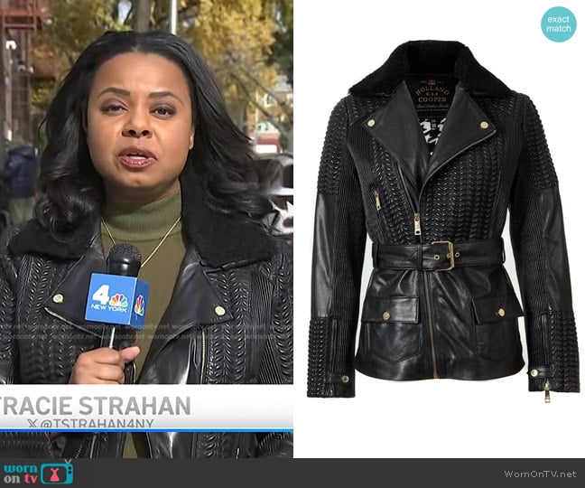 Holland Cooper Chelsea Biker Jacket worn by Tracie Strahan on NBC News Daily