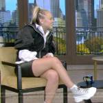 JoJo Siwa’s crystal embellished platform sneakers on Live with Kelly and Mark