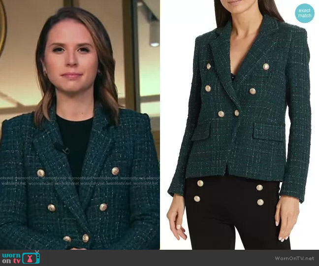 Generation Love Kaya Tweed Blazer worn by Elizabeth Schulze on Good Morning America