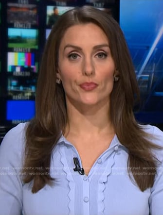 Kristina Partsinevelos's blue polo dress on NBC News Daily