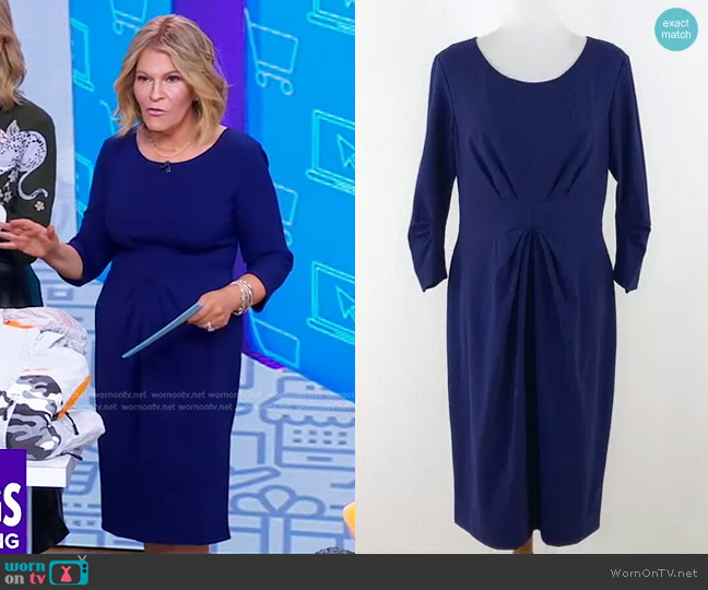 Lafayette 148 NY Crepe Wool Sheath Dress worn by Tory Johnson on Good Morning America