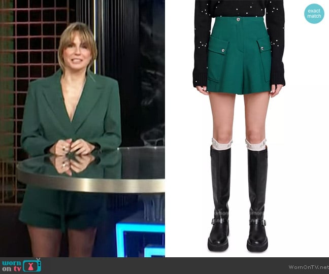 Maje High Waisted Pocket Shorts worn by Keltie Knight on E! News