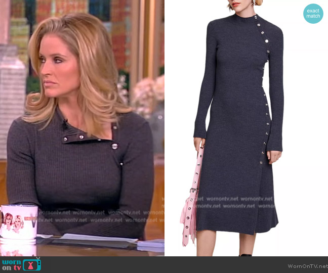 Maje Ravie Rib Knit Dress worn by Sara Haines on The View